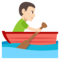 Person Rowing Boat - Light emoji on Emojione